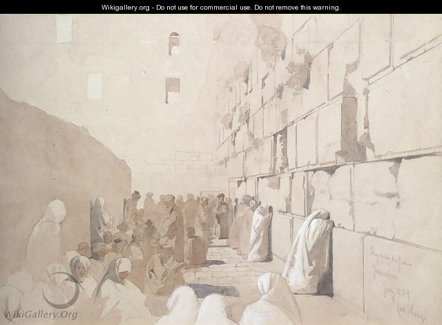 Am Klageplatz der Juden Wailing Wall at Jerusalem - Carl Haag