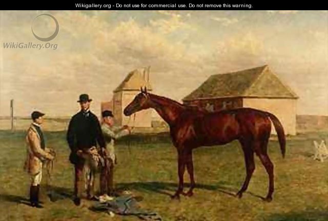 Thunderbolt a Chestnut Racehorse with his Owner and Jockey - Harry Hall