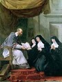 St Francois de Sales 1567-1622 Giving the Rule of the Visitation to St Jeanne de Chantal 1572-1641 - Noel Halle