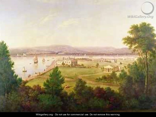 View of Exmouth from the Beacon Walls - W.H. Hallett