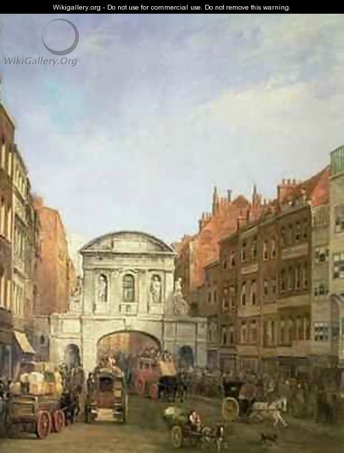 Temple Bar From the Strand - William Haines
