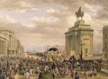Funeral of the Duke of Wellington the funeral car passing the archway at Apsley House - (after) Haghe, Louis