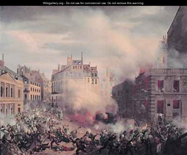 The Burning of the Chateau dEau at the Palais Royal - Eugene Hagnauer