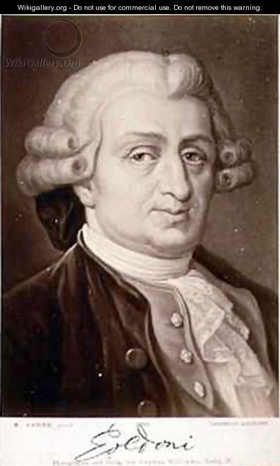 Portrait of Carlo Goldoni 1707-93 - (after) Hadler, E.