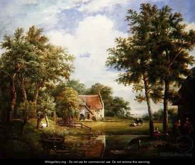 Dutch Farm Scene - Carel Lodewijk Hansen