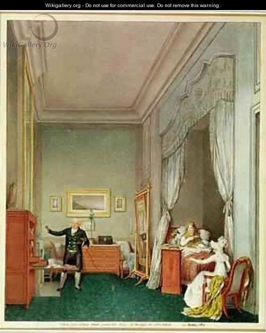 The Empresss Bedroom with the Duchesse de Montebello and Jean Nicolas Corvisart 1755-1821 - Marie-Louise de Hapsburg-Lorraine