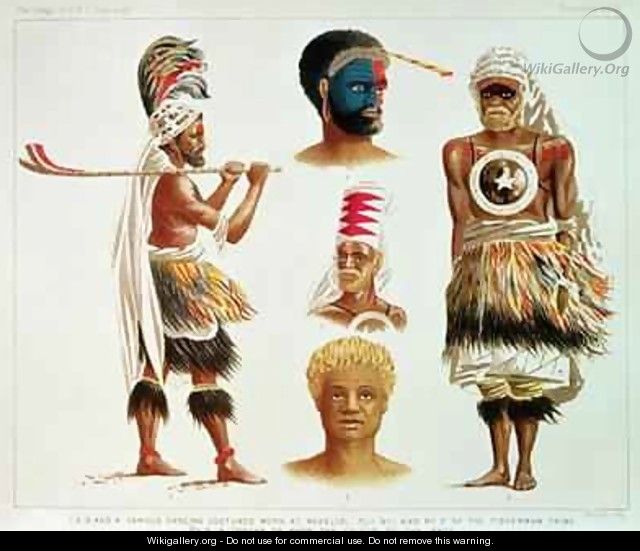 Various Dancing Costumes Worn at Nakello Fiji - Michael Hanhart