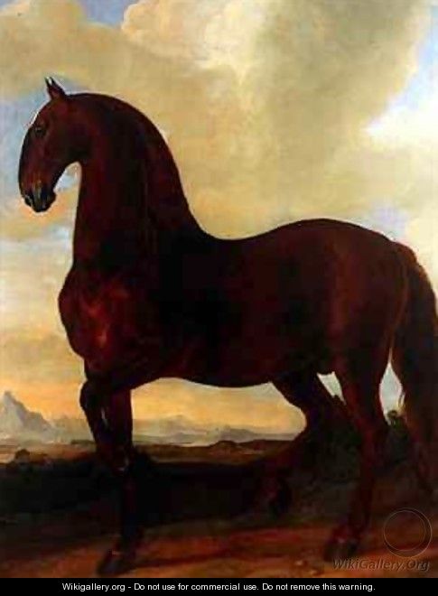The Bay Stallion at the Eisgruber Stud - Johann Georg Hamilton