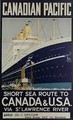 Poster advertising Canadian Pacific ferry company - E. Hamilton