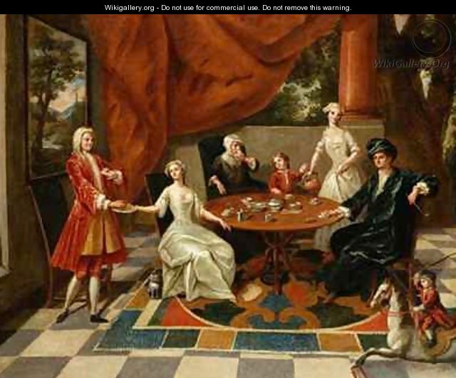 An Elegant Family Taking Tea - Gavin Hamilton