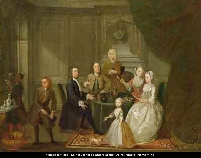 Group Portrait Probably of the Raikes Family - Gawen Hamilton