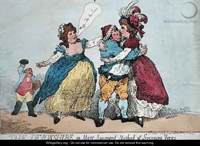 The Devonshire or Most Approved Method of Securing Votes - James Gillray