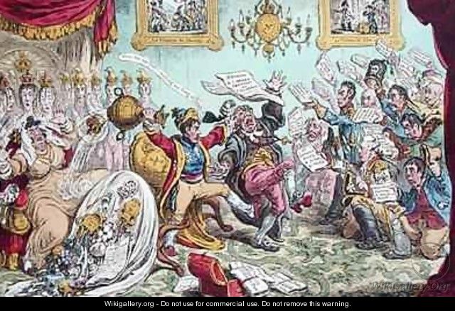 News from Calabria Capture of Buenos Ayres or The Comforts of an Imperial Dejeune at St Clouds - James Gillray