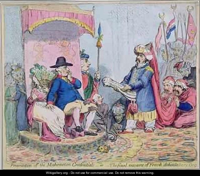 Presentation of Mahometan Credentials or The Final Resource of the French Atheist - James Gillray