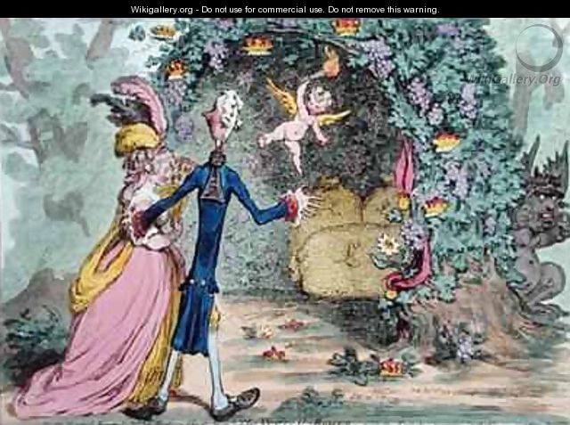 The Nuptial Bower with the Evil One peeping at the Charms of Eden - James Gillray