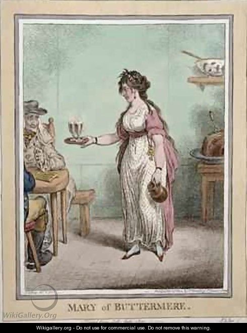 Mary of Buttermere sketched from life in July 1800 - James Gillray