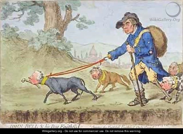 John Bull and his Dog Faithful - James Gillray