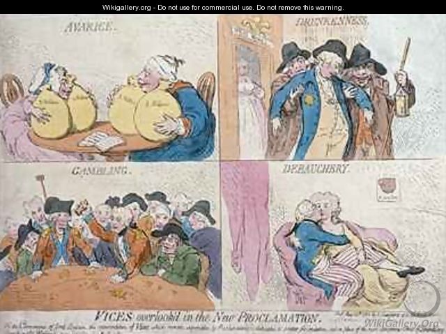 Vices Overlookd in the New Proclamation - James Gillray