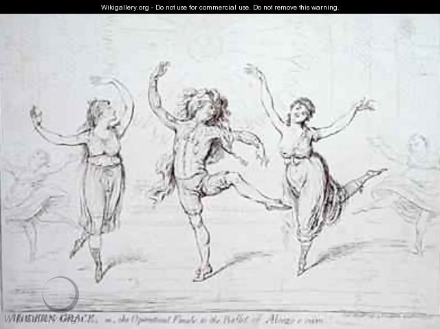 Modern Grace or the Operatical Finale to the Ballet of Alonzo e caro - James Gillray