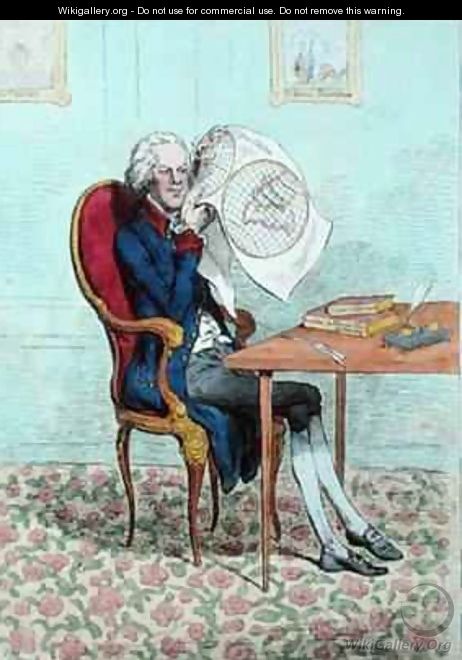A Keen Sighted Politician finding out the British Conquests - James Gillray