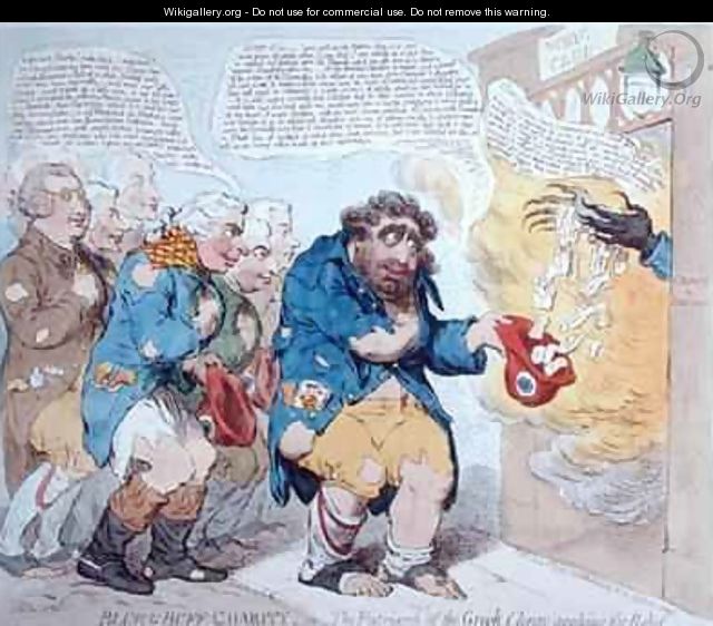 Blue and Buff Charity or The Patriarch of the Greek Clergy applying for Relief - James Gillray