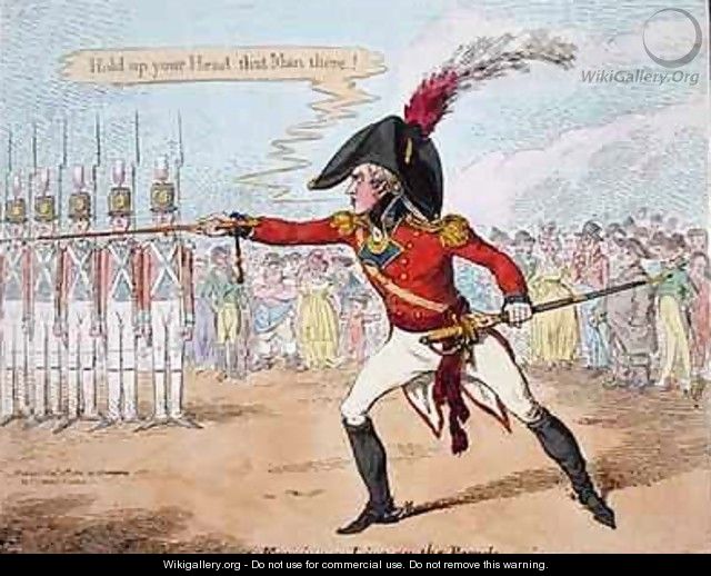 Forming a Line on the Parade 2 - James Gillray
