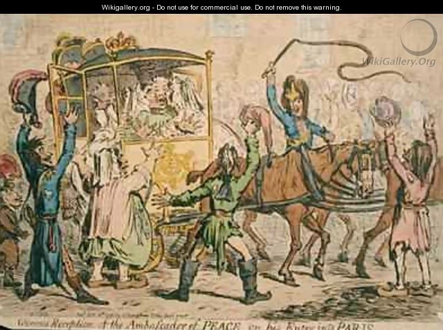 Glorious Reception of the Ambassador of Peace on his Entry into Paris 2 - James Gillray
