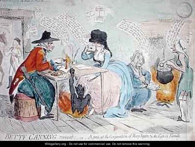 Betty Canning revived or A peep at the conjuration of Mary Squires and the Gypsey Family 2 - James Gillray