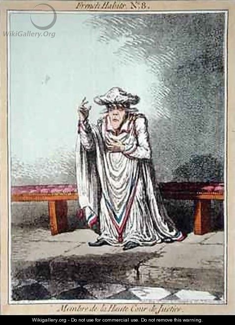 Member of the High Court of Justice plate 8 from French Habits - James Gillray