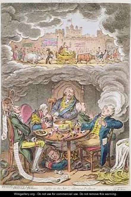 Delicious Dreams Castles in the Air Glorious Prospects vide An Afternoon Nap after the Fatigue of an Official Dinner - James Gillray