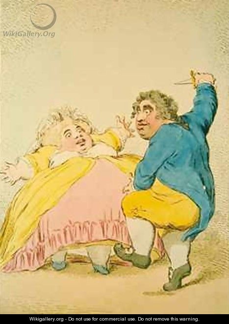 Strike home and I will bless thee for the Blow - James Gillray