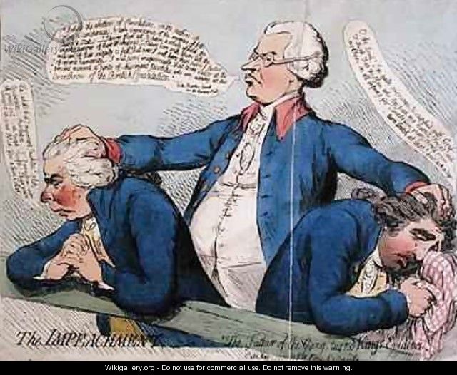 The Impeachment or The Father of the Gang turned Kings Evidence - James Gillray