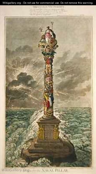 Britannia Victorious Design for the Naval Pillar - James Gillray