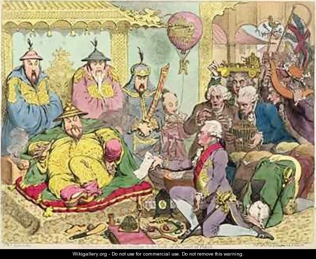 Reception of the Diplomatique and his Suite at the Court of Pekin - James Gillray