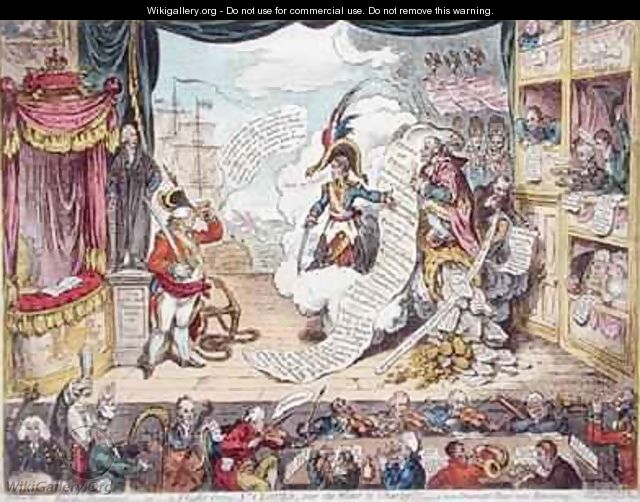 Pacific Overtures or A Flight from St Clouds over the water to Charley a new Dramatic Peace now Rehearsing - James Gillray