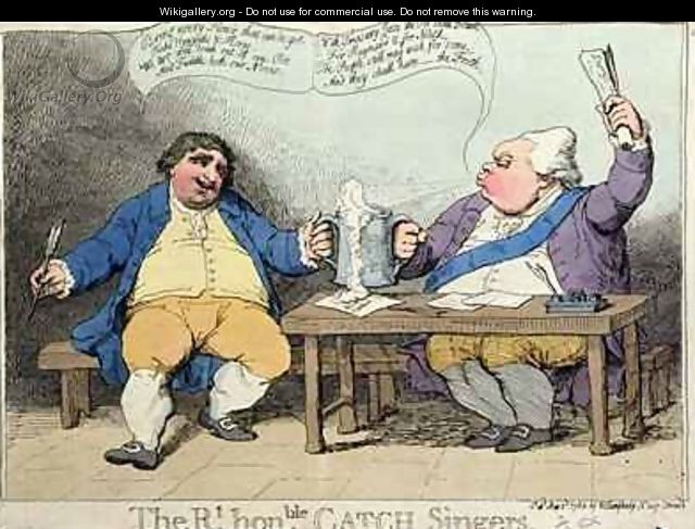 The Right Honourable Catch Singers - James Gillray