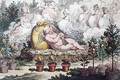 The Orangerie or The Dutch Cupid reposing After the Fatigues of Planting - James Gillray