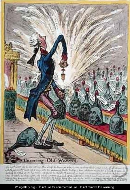 Uncorking Old Sherry - James Gillray