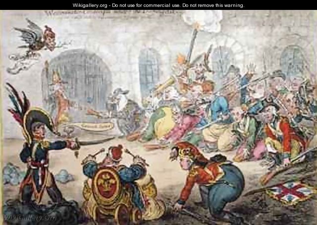 Westminster Conscripts under the Training Act - James Gillray