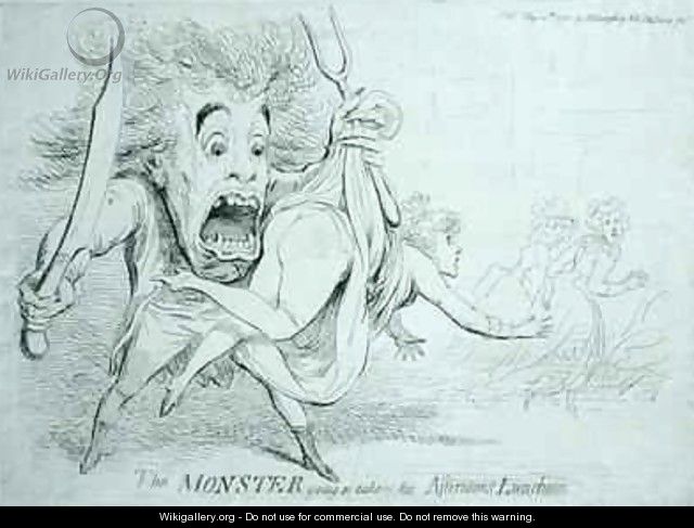 The Monster going to take his Afternoons Luncheon - James Gillray