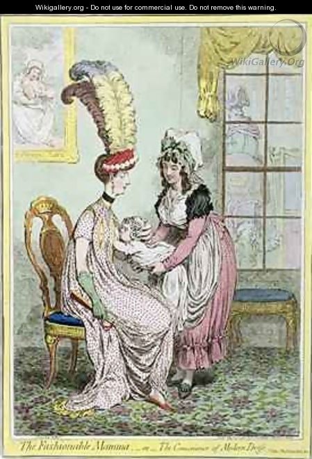 The Fashionable Mamma or The Convenience of Modern Dress - James Gillray
