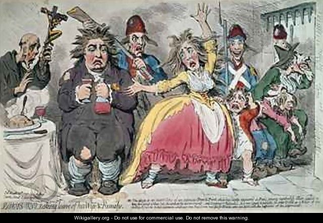 Louis XVI 1754-93 Taking Leave of his Wife and Family - James Gillray