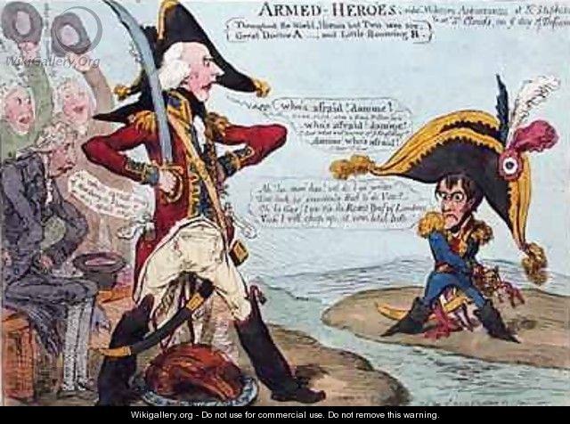Armed Heroes or Military Appearances at St Stephens and at St Clouds on the Day of Defiance - James Gillray