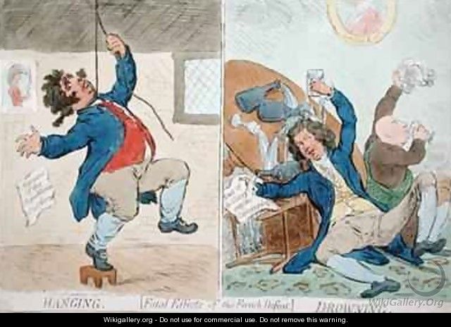 Hanging and Drowning or Fatal Effects of the French Defeat - James Gillray