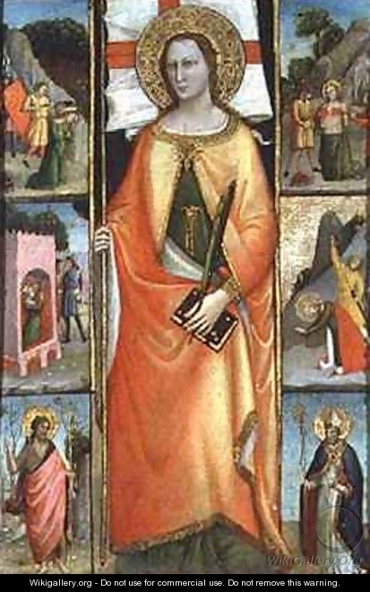 St Reparata with Scenes of Martyrdom and SS John the Baptist and Nicolas - Niccolo del Biondo Giovanni di