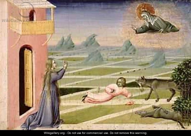 St Clare Rescuing a Child Mauled by a Wolf - Paolo di Grazia Giovanni di