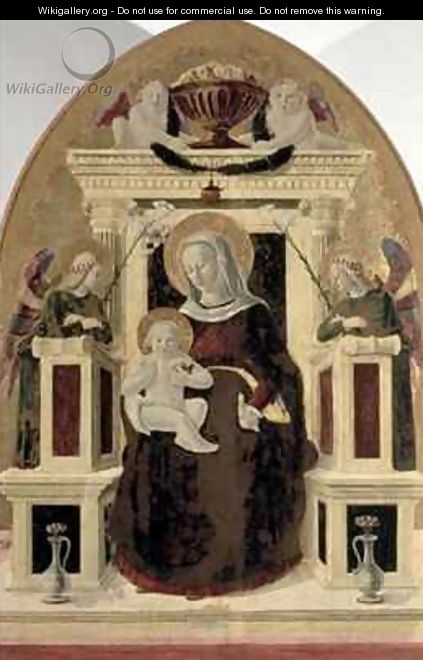 Madonna and Child Enthroned with Angels - Girolamo Giovanni