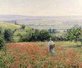 Woman in a Poppy Field - Leon Giran-Max