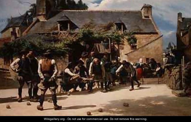 The Game of Boules at Pont Aven - Charles Giraud