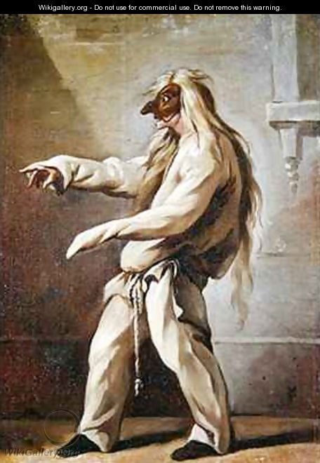 Character from the Commedia dellArte - Claude Gillot
